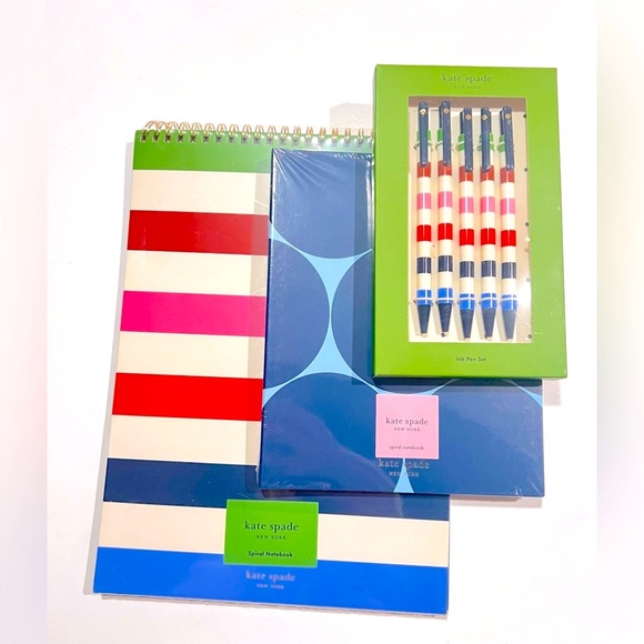 Kate Spade Stationary Set- Writing Pad, Notebook, Pens - Picture 2 of 9